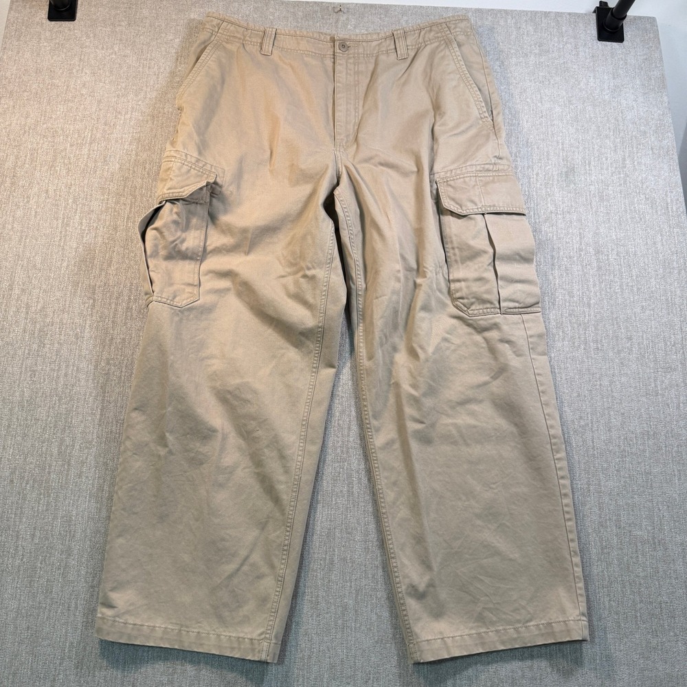 GAP Standard Cargo Pants Mens 38x30 Khaki Tan Cotton Straight Leg Utility Work